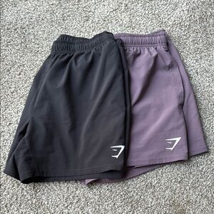 Gym Shark Black and Purple Shorts